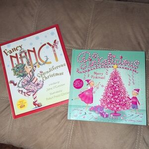 NWT Fancy Nancy And Pinkalicious Christmas book Bundle
